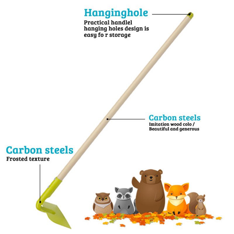 Long handle kids garden hoe