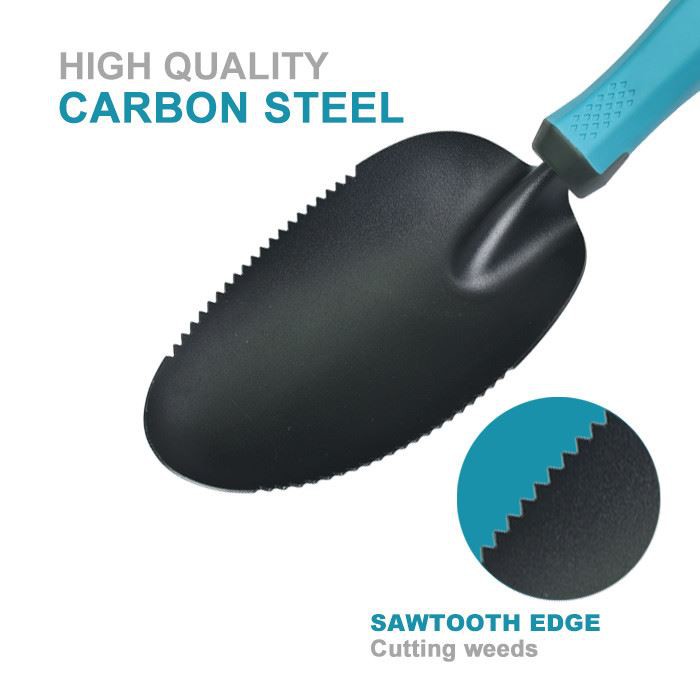 Carbon steel scoop for gardening